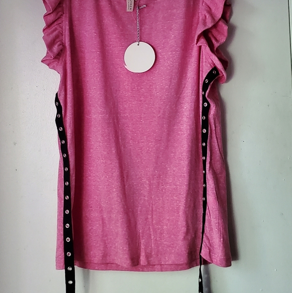 NWT! Hayden Womens Pink Short w/ Black Straps - Picture 4 of 8